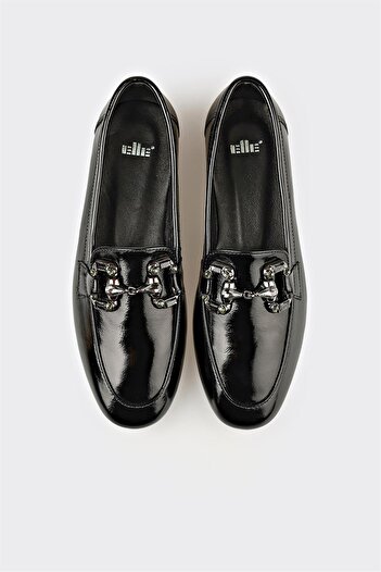 Elle Shoes Siyah Deri Kadın Günlük Ayakkabı