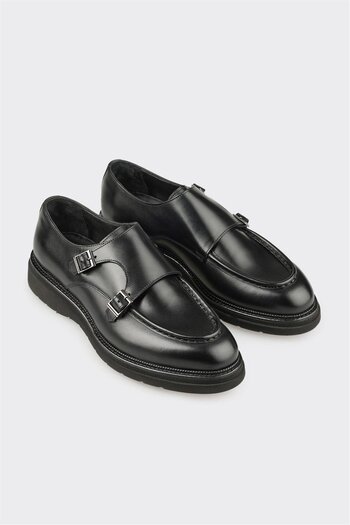 Elle Shoes Siyah Deri Erkek Günlük Ayakkabı