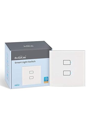 Broadlink TC3 UK Standard Smart Light Switch Smart Home control Wifi Wall Switch, No Neutral, Works