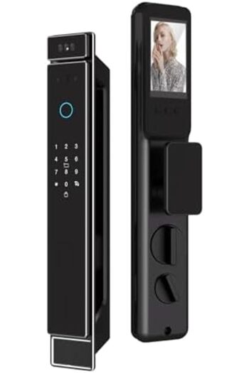 RAZUVIOUS Smart Lock with Camera, 3D Facial Recognition, WiFi Video Intercom Lock, Fingerprint Smart