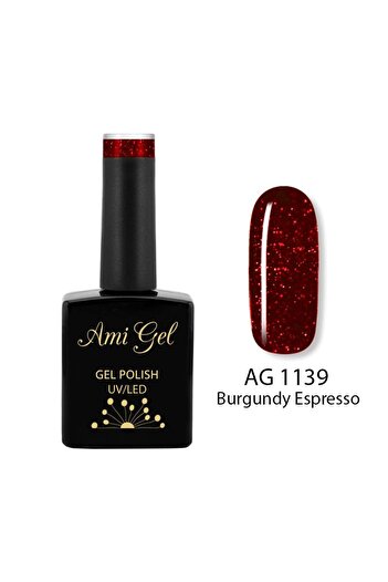 Ami Gel Semi-Permanent Nail Polish - Multi Gel Color - The One Burgundy Espresso AG1139 14ml - Ami Gel