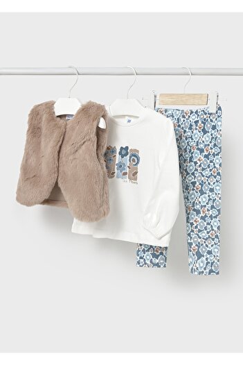 MAYORAL Baby Girl 3-Piece Top and Bottom Set Blue 2739