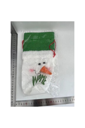 Flippy Christmas Bag, Flippy, Snowman, Christmas Party, Universal Size, 13x28 cm, Green