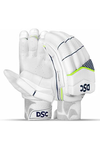 DSC Condor Flite Leather Cricket Batting Gloves, Mens Right (White Turquoise)