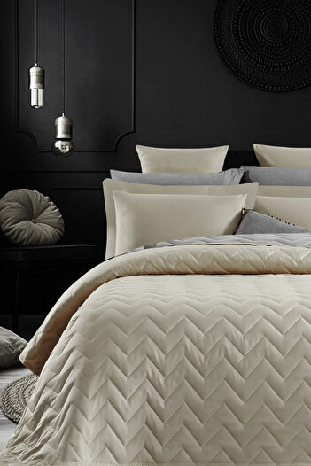 İQON One-Way Quilted Bedspread Beige