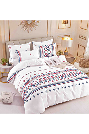 FIONNA.RO Finet Superior Bed Linen With Elastic - Blue Traditional