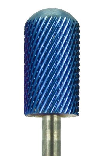 Ami Gel Cap pentru Freza de Unghii - Cilindru Safety Bit D6.6M din Tungsten Albastru AGD6.6MB1T