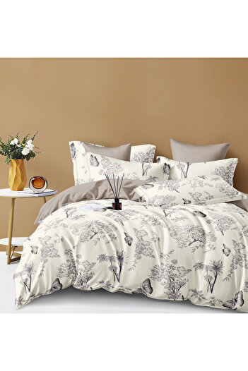 FIONNA.RO Superior Finet Bed Linen With Elastic - Trees And Butterflies