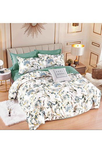 FIONNA.RO Superior Finet Bed Linen With Elastic - Birds And Flowers