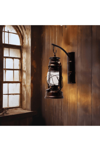 ACCEPT Wall Lighting Lantern Pendant in Dark Copper with E27 Base