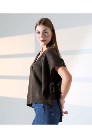 REDMİNA fashion Button Detailed Asymmetrical Knitwear Blouse