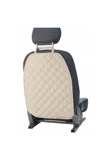 Metru Patrat Set 2 quilted car seat backrest covers, washable, waterproof, cream,
