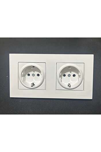 Mutlusan Electric Mutlusan Recessed 2-Socket Power Outlet