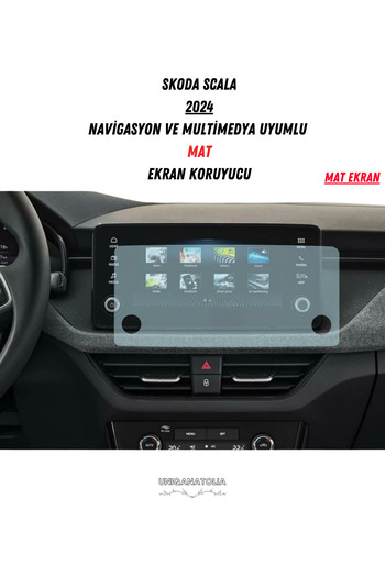 UniqAnatolia Skoda Scala 2024 Navigation and Multimedia Compatible Matte Screen Protector