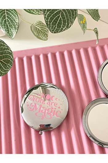 By Selen Suyolcu Mottolu Mini Handbag Mirror
