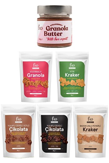 FRO 6-Pack Gluten-Free Additive-Free Healthy Snack and Granola Butter Strawberry