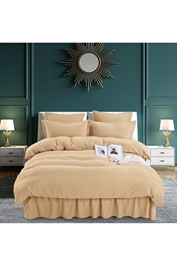 FIONNA.RO UNI Bed Linen With Ruffles - Beige