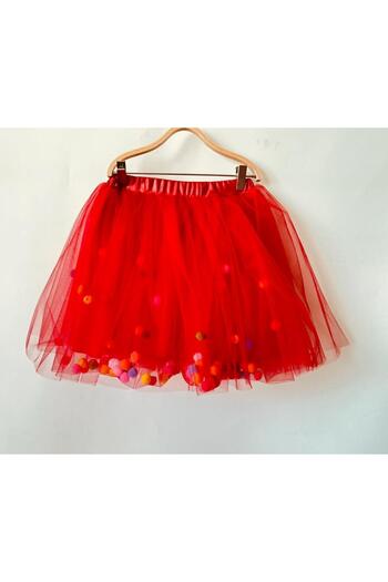 Gala Girls' Tutu Skirt with Pom-Poms Inside