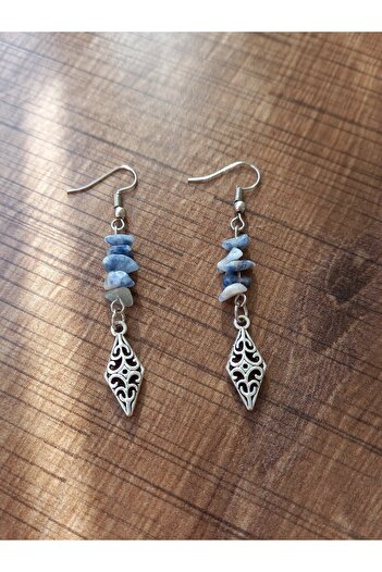 escoines koleksiyon Escoines 3996368Ba12181Ca57 Special Design Natural Stone Earrings