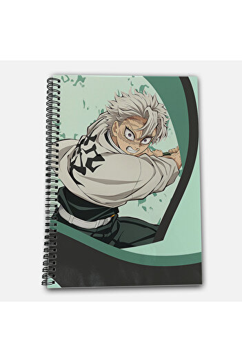 Define Moyas Demon Slayer Sanemi Unlined A4 School Notebook 72 Sheets Model 3