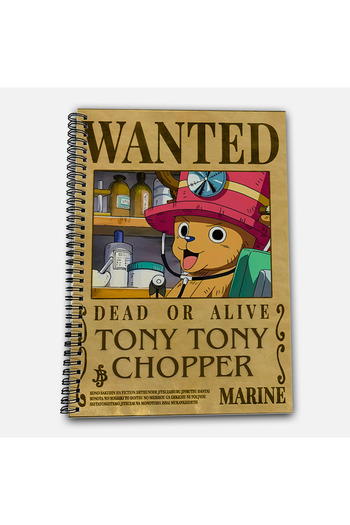 Define Moyas One Piece Chopper Striped A4 School Notebook 72 Sheets Model 1 - Straw Hat Series
