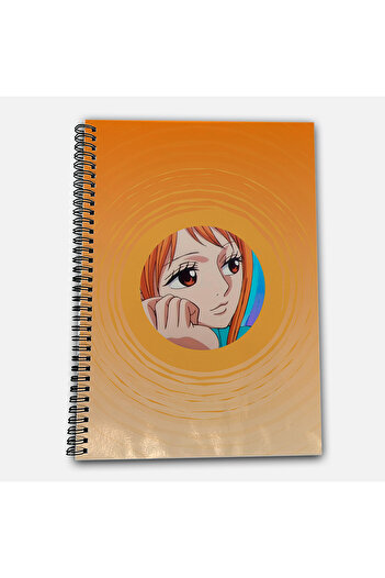 Define Moyas One Piece Nami Striped A4 School Notebook 72 Sheets Model 3 - Straw Hat Series