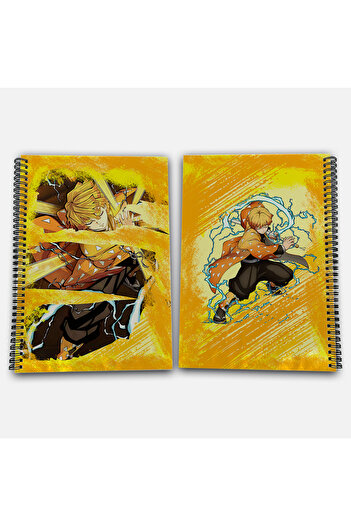 Define Moyas Demon Slayer Zenitsu Unlined A4 School Notebook 72 Sheets Model 2