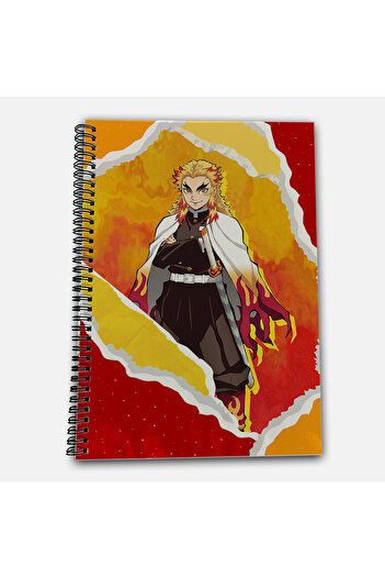 Define Moyas Demon Slayer Rengoku Checkered A4 School Notebook 72 Sheets Model 1