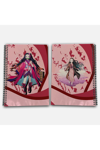 Define Moyas Demon Slayer Nezuko Checkered A4 School Notebook 72 Sheets Model 3