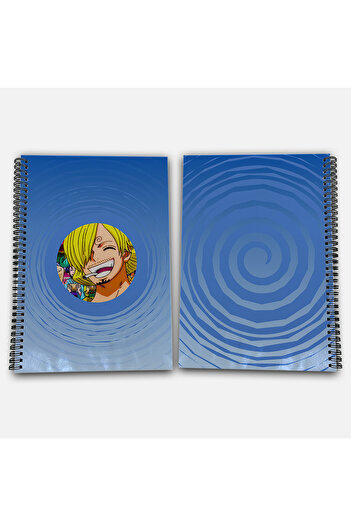 Define Moyas One Piece Sanji Striped A4 School Notebook 72 Sheets Model 3 - Straw Hat Series