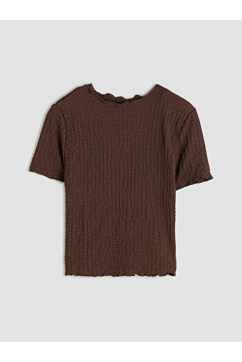 LC Waikiki Create Your Style from Uzg Store |   Crew Neck Textured Women's T-Shirt