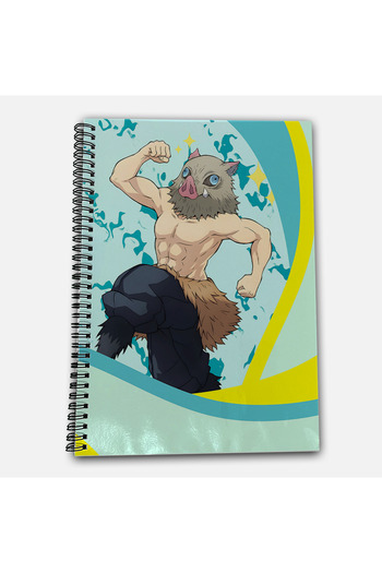 Define Moyas Demon Slayer Inosuke Checkered A4 School Notebook 72 Sheets Model 3