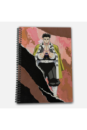 Define Moyas Demon Slayer Gyomei Striped A4 School Notebook 72 Sheets Model 1