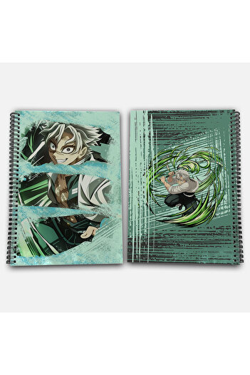 Define Moyas Demon Slayer Sanemi Checkered A4 School Notebook 72 Sheets Model 2