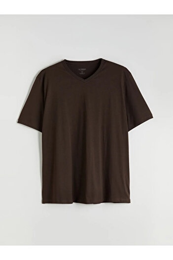 LC Waikiki V-Neck Short Sleeve Combed Cotton Men's T-Shirt