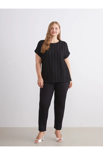 LC Waikiki Crew Neck Textured Women's T-Shirt