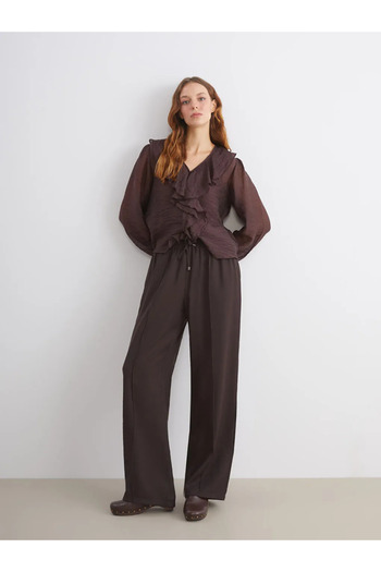 LC Waikiki Modal Blended Women's Trousers with Elastic Waist