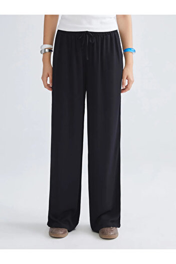 LC Waikiki Wide Leg Women's Trousers with Elastic Waist