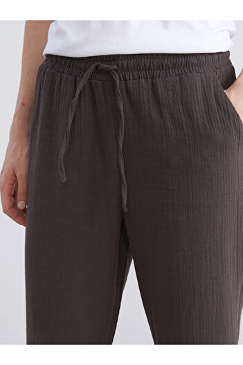 LC Waikiki Elastic Waist Textured Women's Trousers