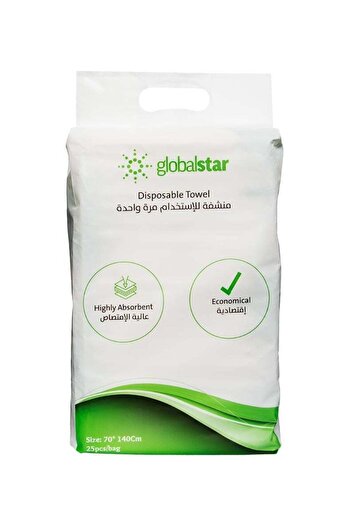 Globalstar Global Star Disposable Towels 70*140 Pack of 25