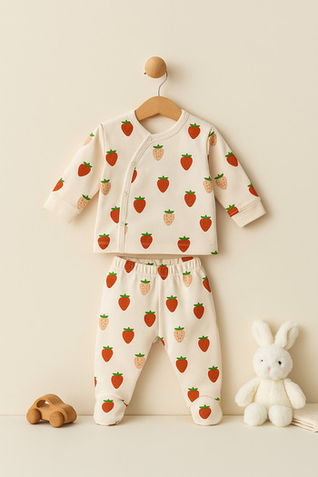 KapsülBebek 100% Organic Cotton 10-Piece Newborn Hospital Discharge Bodysuit Set – Patterned Baby Set 0-3 Months