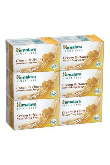 Himalaya Pack Of 6 Cream And Honey Nourishing Soaps 125grams