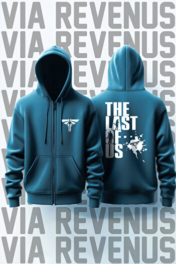 Vordevia The Last of Us Front and Back Printed Unisex Zippered Hooded Sweatshirt Cardigan