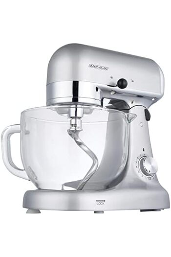 ALSAIF Al Saif Co Elec Stand Mixer with Unique Glass Bowl Size: 5 Liter, Wattage: 1000 Watts, Color: Grey