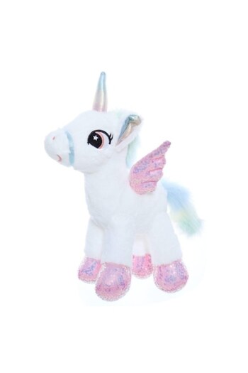 OEM Stuffed Toy, Unicorn with Sound, White, 33 cm