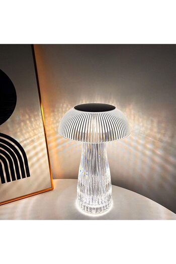 Generic Crystal Touch Table Lamp LED Night Light, 3 Colors Rechargeable