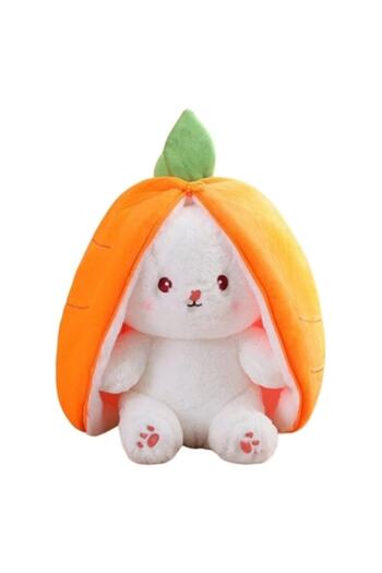 OEM Reversible Plush Toy, Bunny Morcovel, white/orange, 40 cm