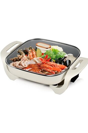 Generic 5L Hot Pot with Nonstick Coating | Electric Skillet Multi-Cooker | Household Cooking Pot