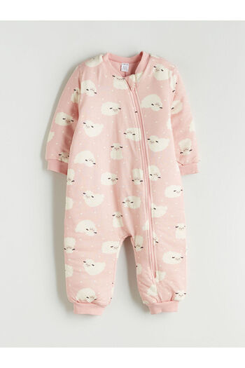 LC Waikiki Pink 2.5 Tog Crew Neck Long Sleeve Baby Girl Sleeping Bag