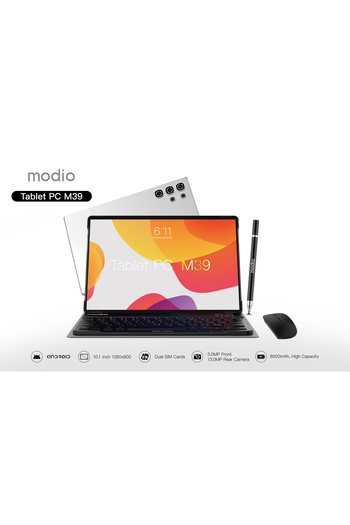 Modio M39 10.1" Android Tablet PC, 12GB RAM 512GB ROM, Dual SIM 4G, WiFi, Bluetooth, Dual Camera